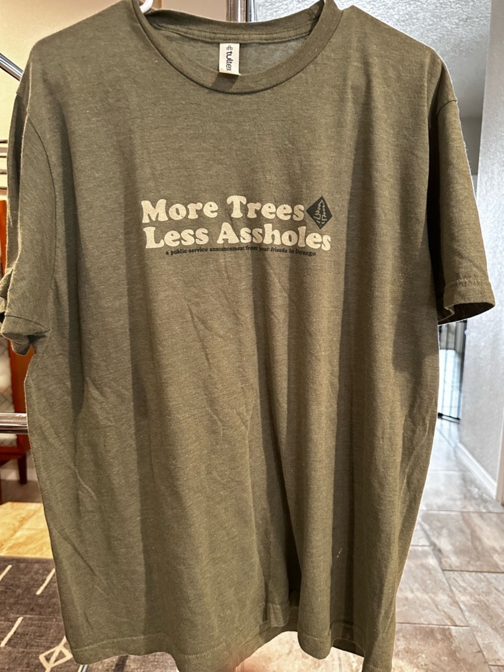 More Trees XL Unisex T-Shirt Sage Green FANTASTIC CONDITION